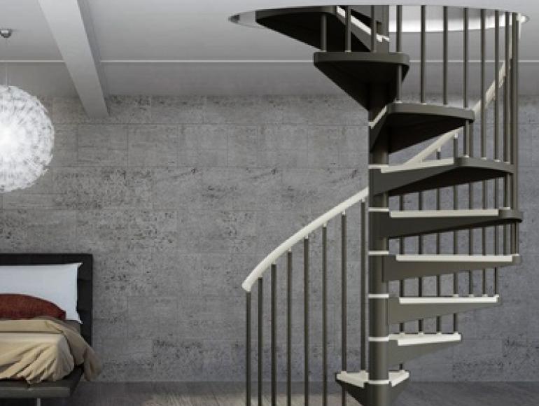 Escaleras de caracol con diseño y funcionalidad.